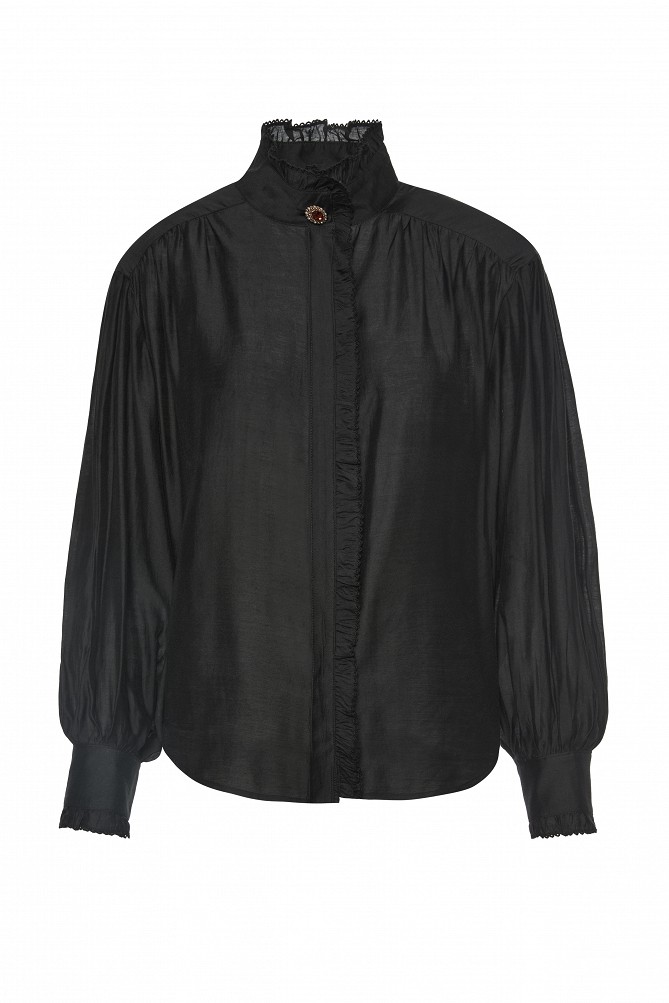Shirt with lace detailing