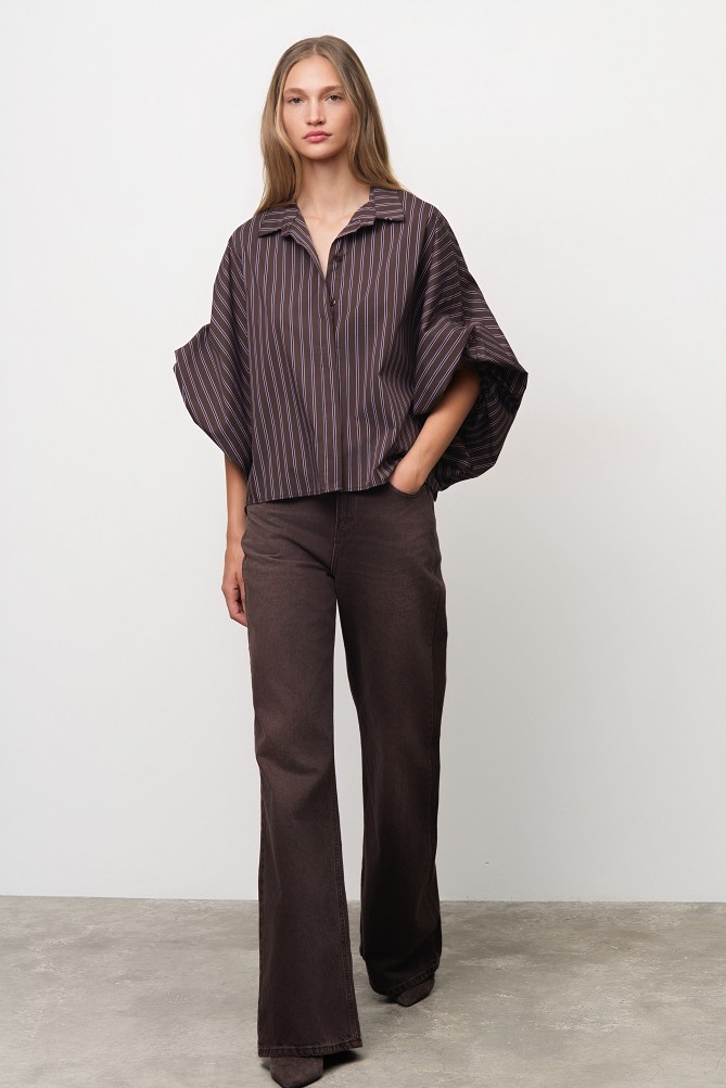 Oversized striped shirt