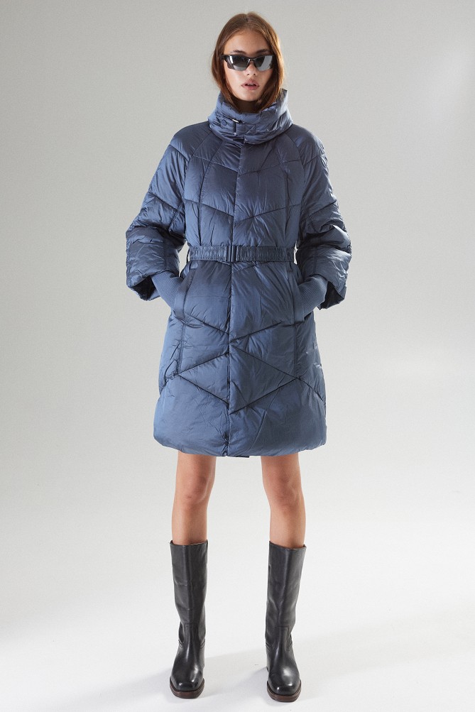 Long quilted jacket