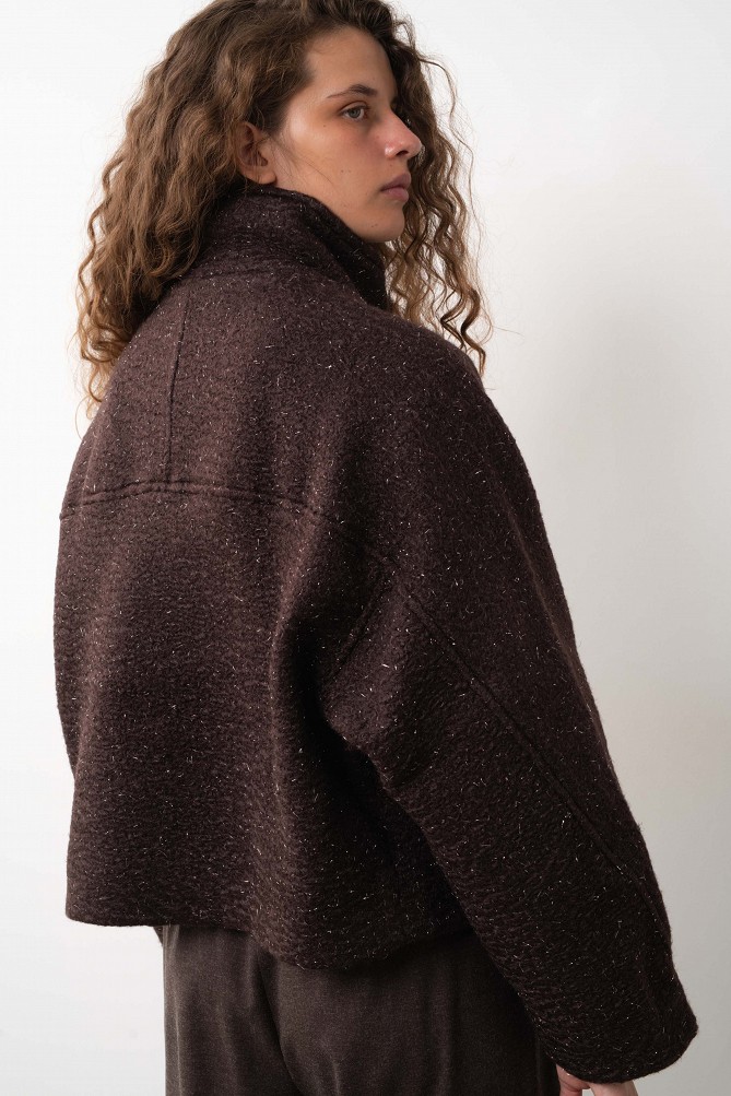 Cropped bouclé jacket