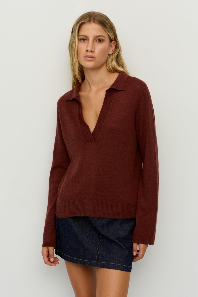 Polo-style sweater
