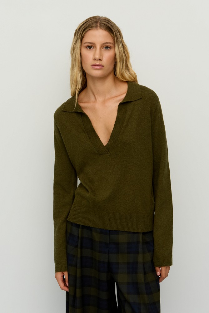 Polo-style sweater