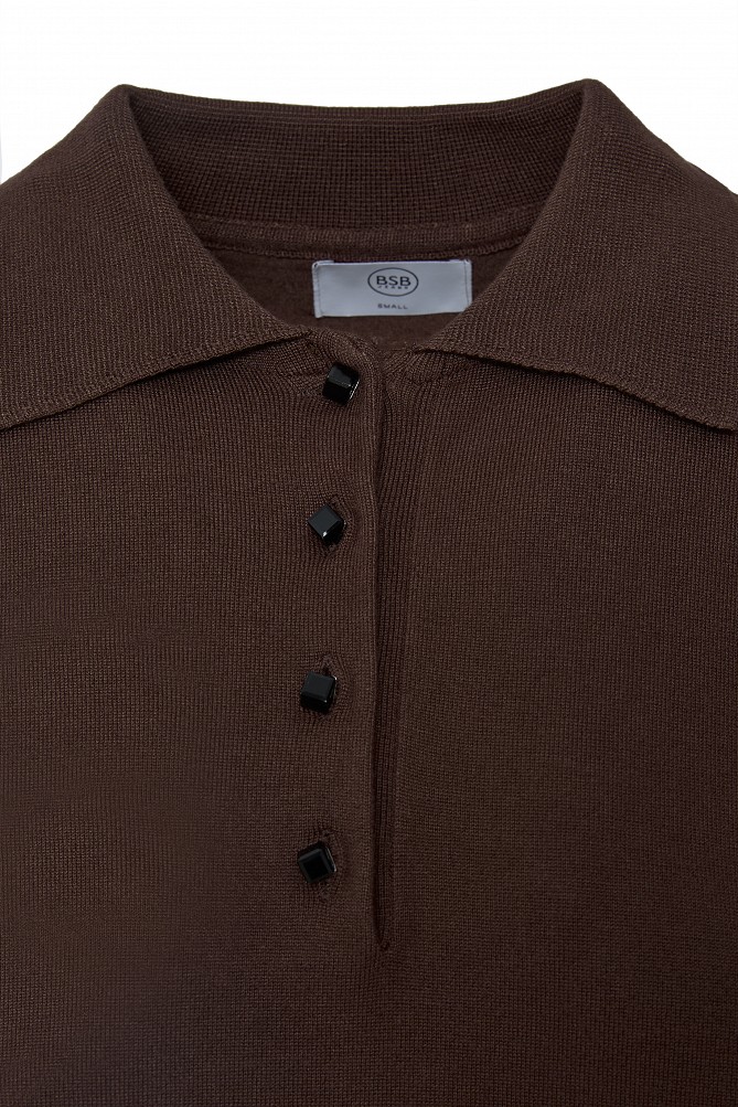 Sweater with jewel buttons