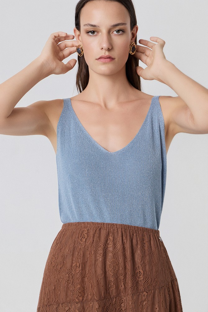 Lurex knitted top