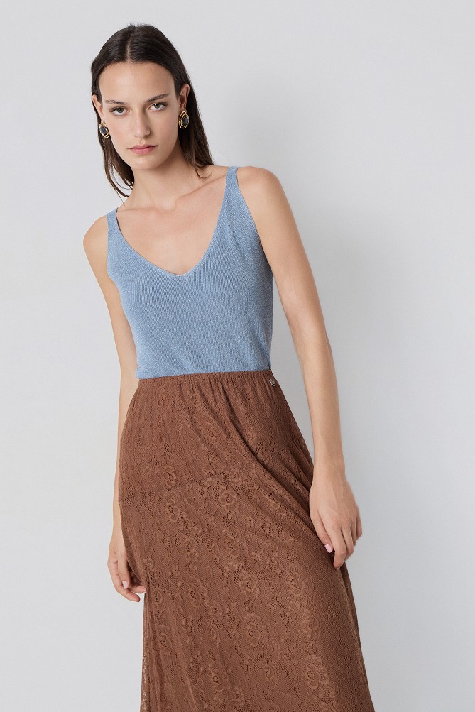 Lurex knitted top