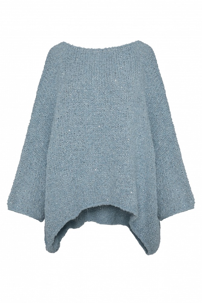Bouclé sweater with lurex details