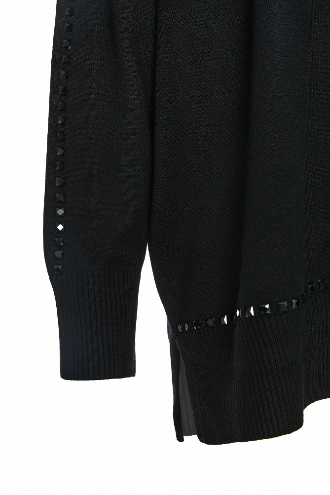 Sweater with decorative studs