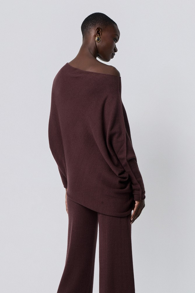 Asymmetric knitted sweater