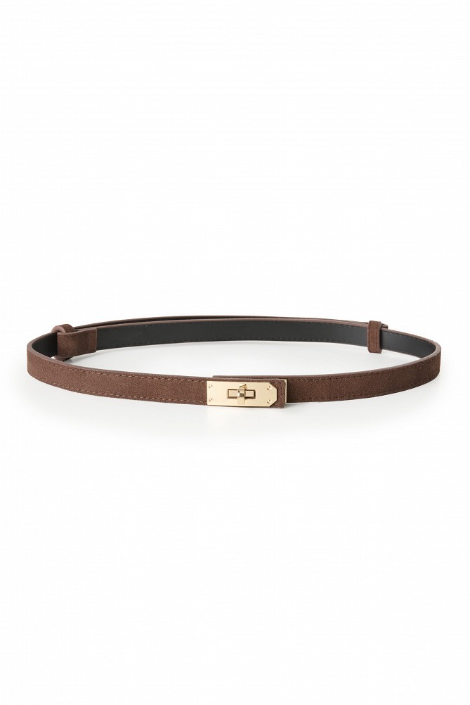 Suede leather belt