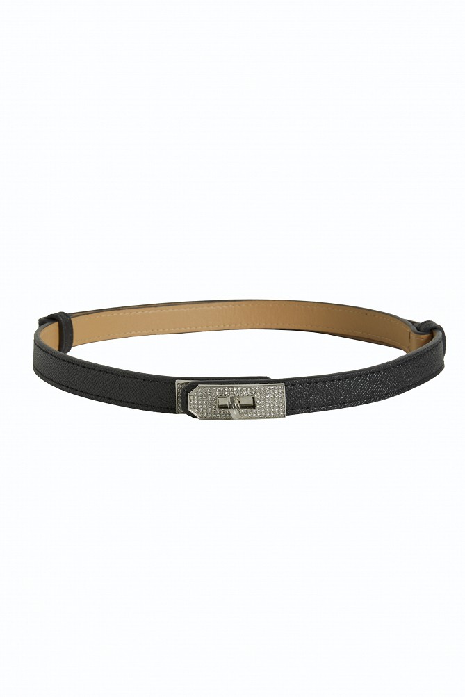 Belt with a rhinestone buckle
