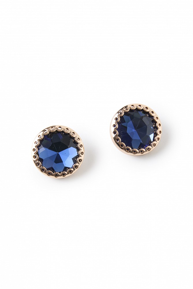 Earrings with blue decorative stones