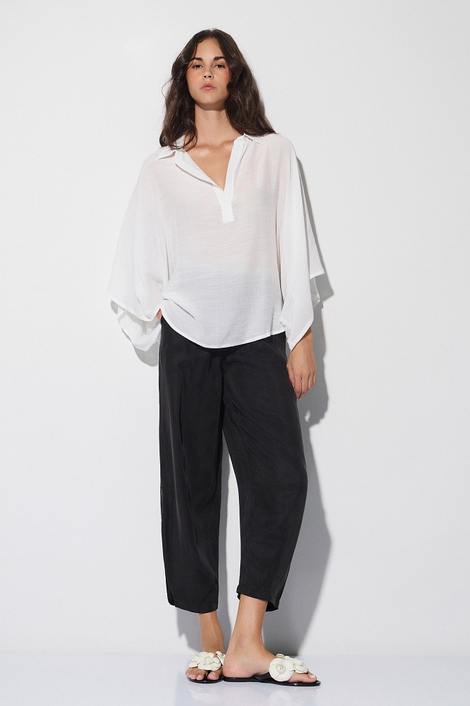 Semi-sheer blouse