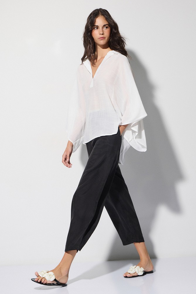 Semi-sheer blouse