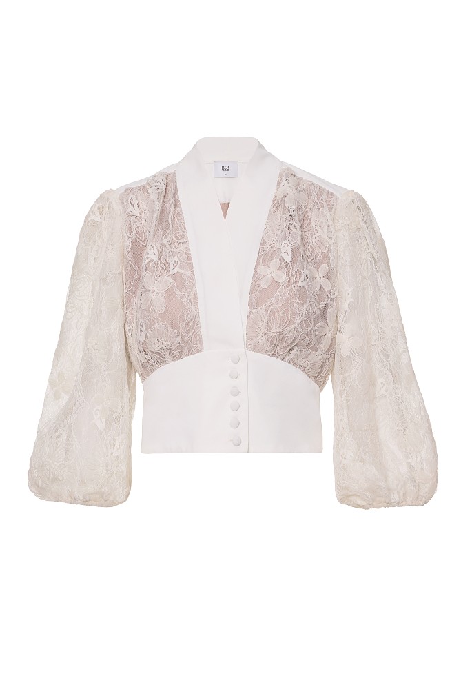 Blusa de encaje con botones - Gold Label