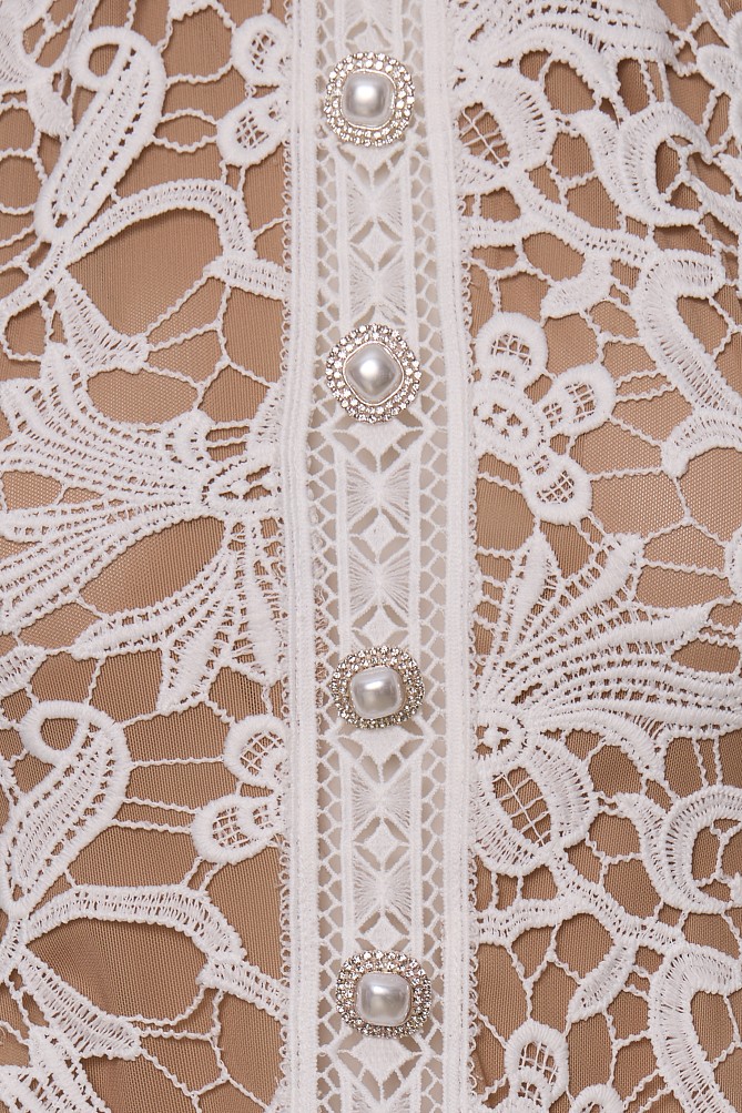 Halter neck top with embroidery - Gold Label