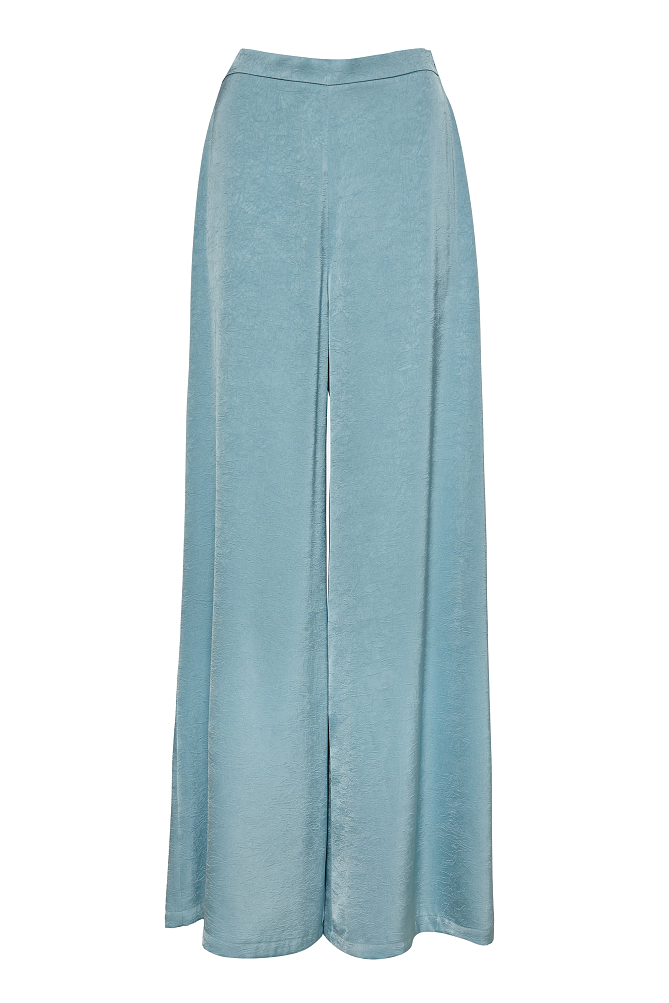 Pantaloni cu aspect satinat și talie elastică - Gold label