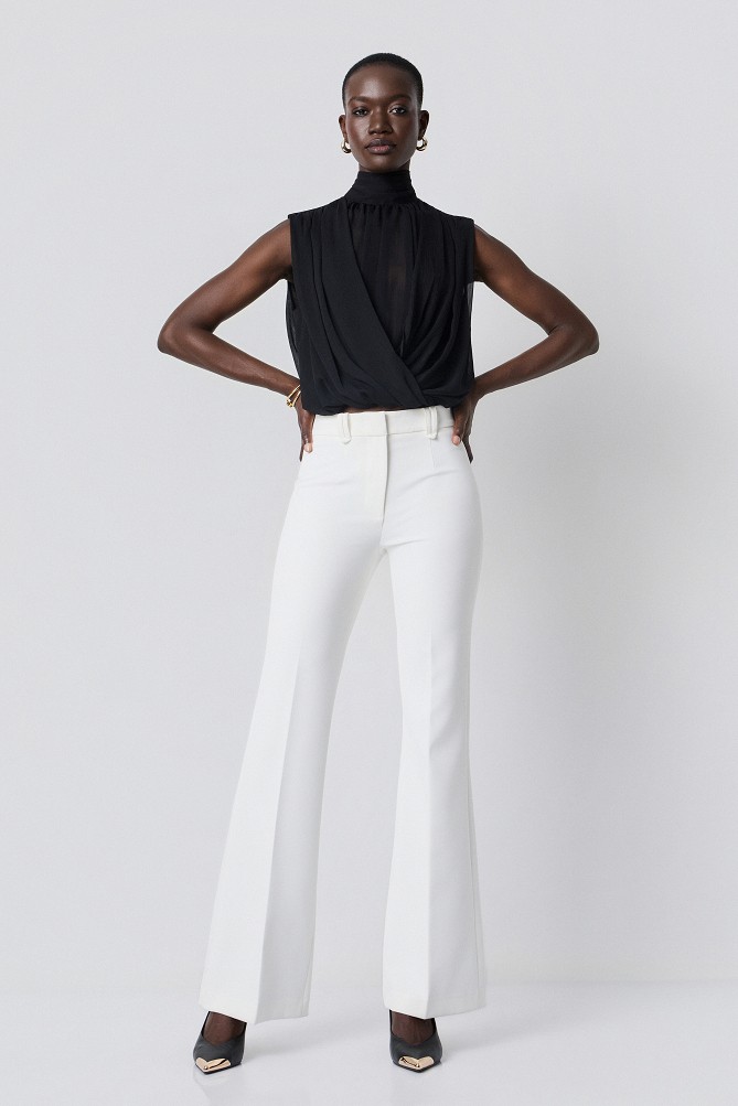 Sleeveless wrap top