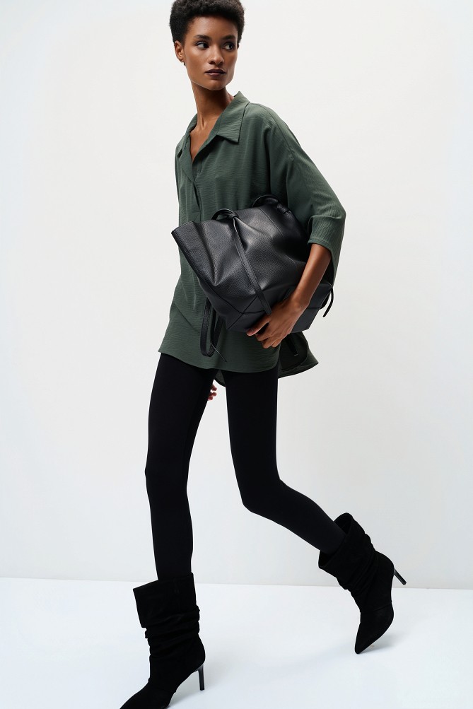 Oversized blouse with 3/4 sleeves