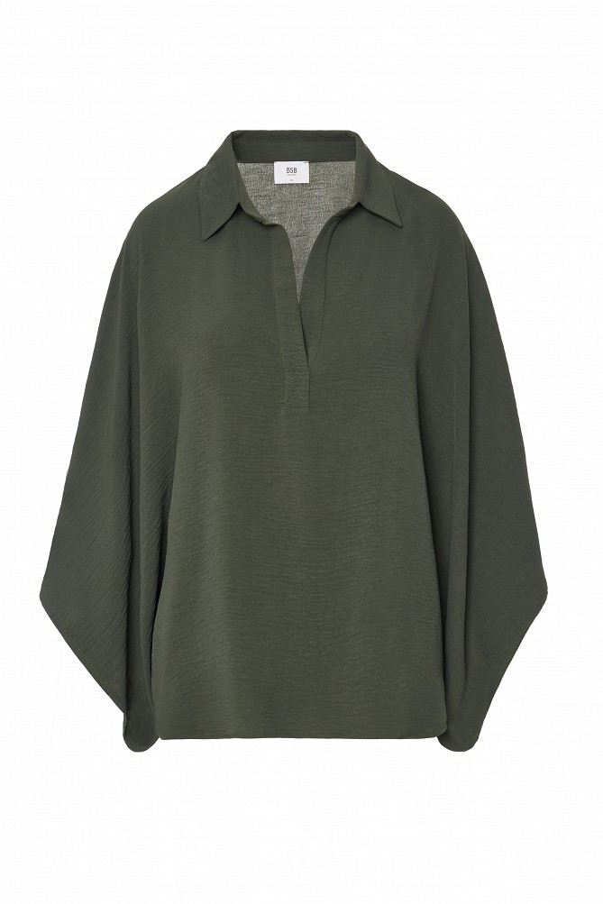 Oversized blouse with 3/4 sleeves