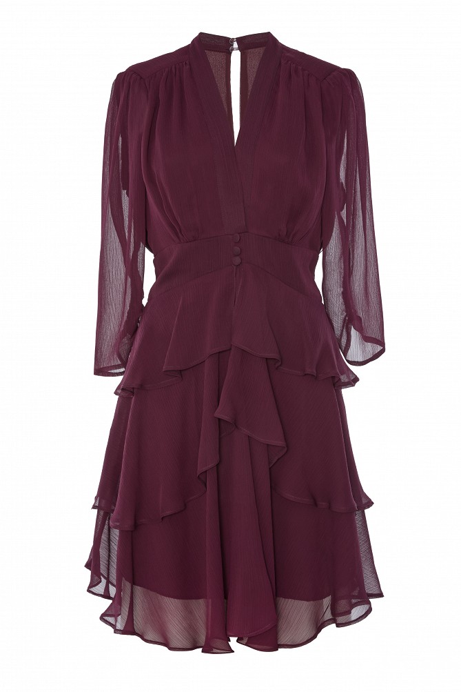 Mini dress with ruffles