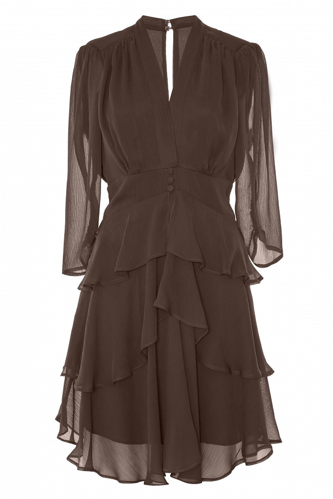 Mini dress with ruffles