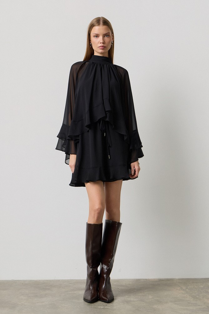Ruffled mini dress