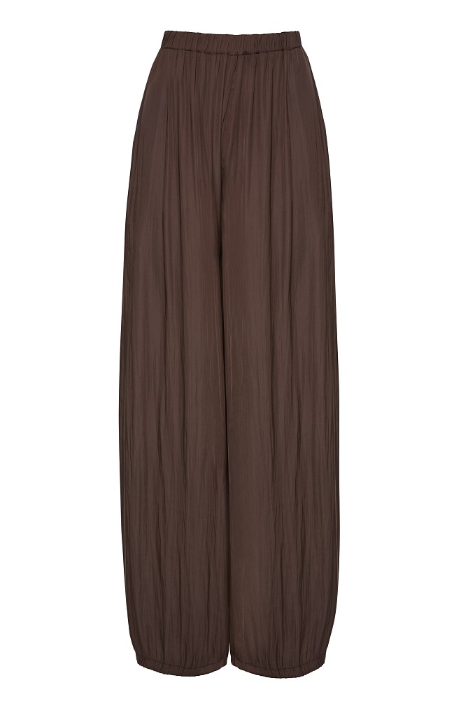 Satin-effect trousers