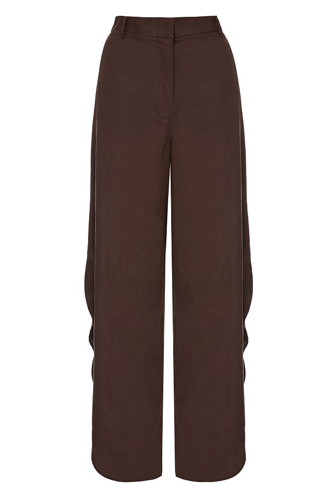Trousers with side slit details