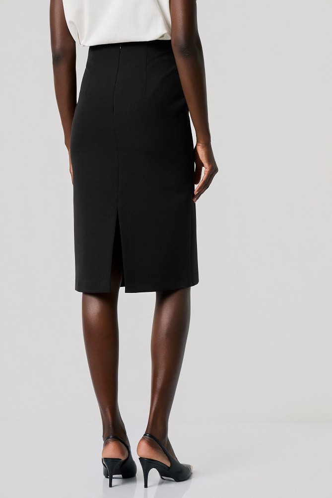 Pencil skirt with a back slit