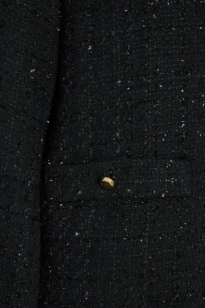 Tweed bomber jacket with lurex details