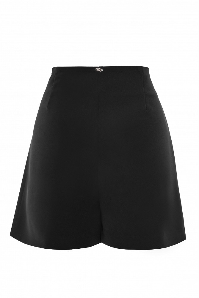 Wrap skort with gold buttons
