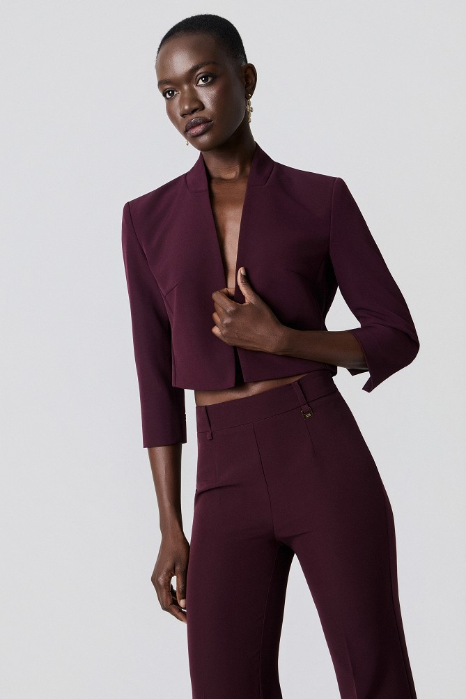 Cropped bolero with 3/4 sleeves