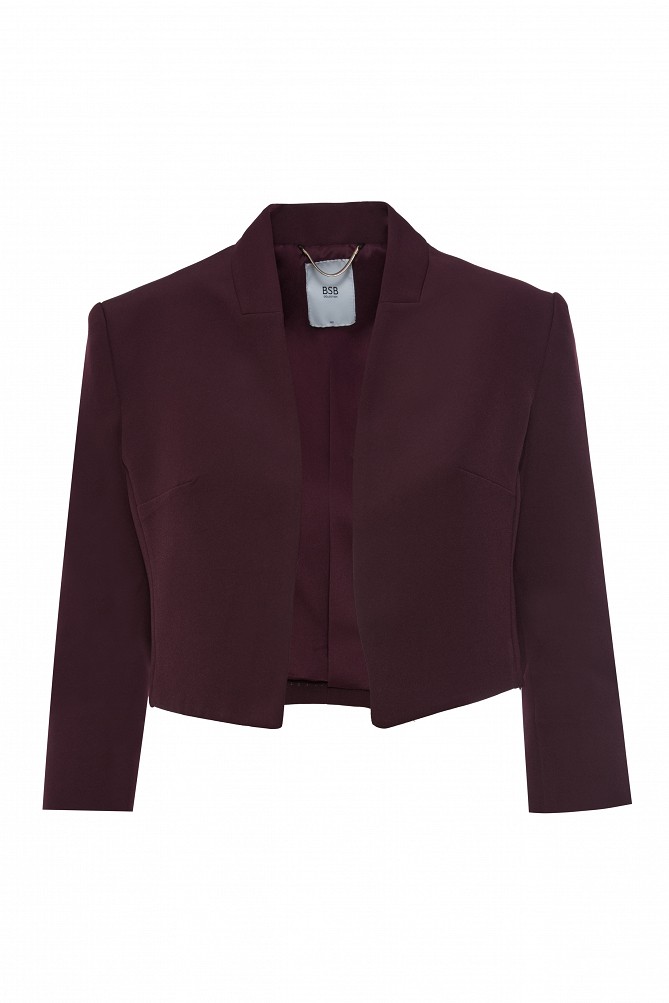 Cropped bolero with 3/4 sleeves