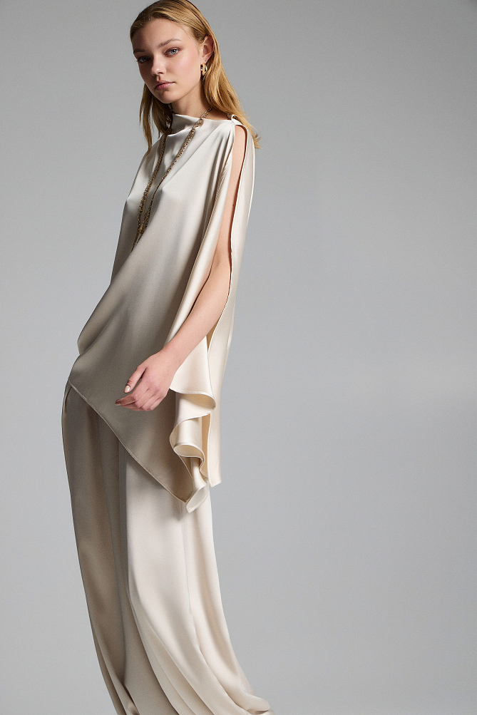 Asymmetric one-shoulder top - Gold label