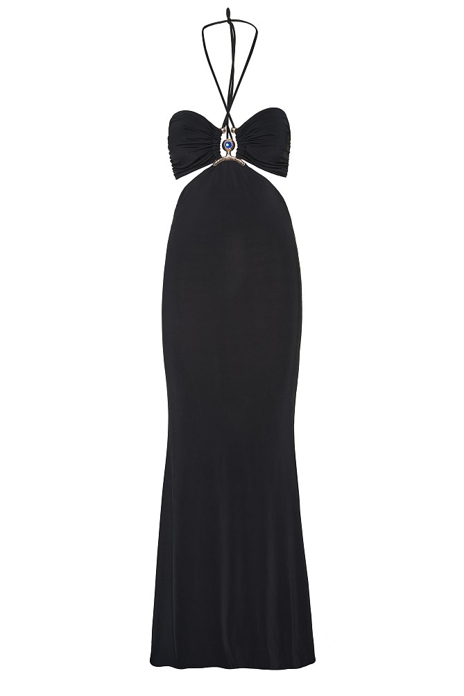 Maxi dress with decorative detail - Gold label