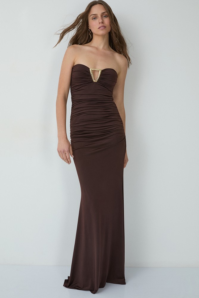 Maxi strapless dress - Gold label