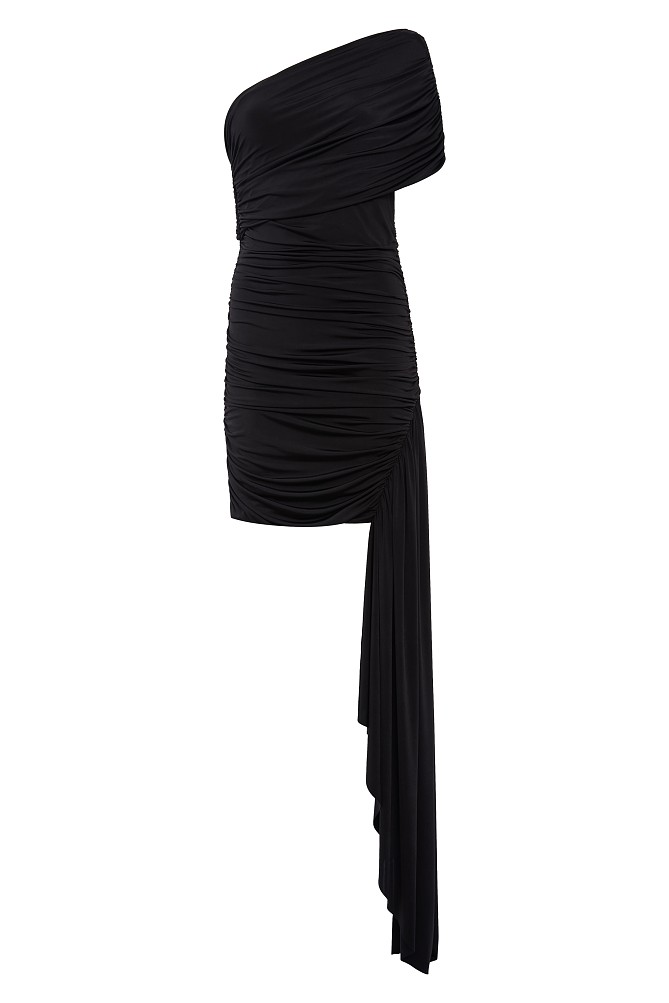 Dress with ruching and one shoulder - Gold Label
