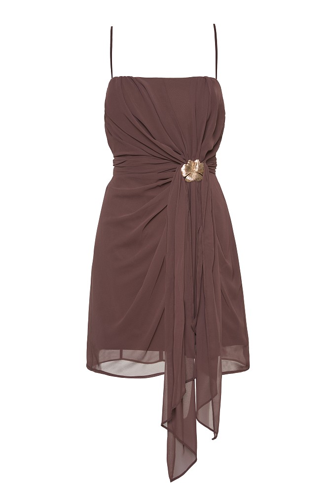 Vestido mini con hebilla decorativa - Gold Label