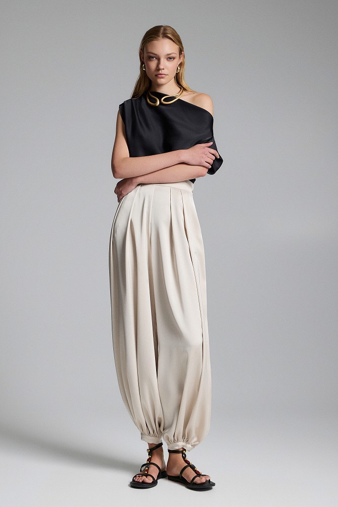 Satin balloon trousers - Gold label