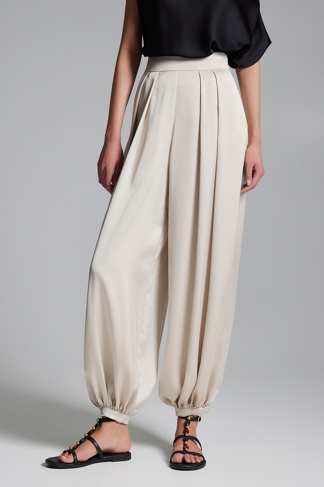 Satin balloon trousers - Gold label