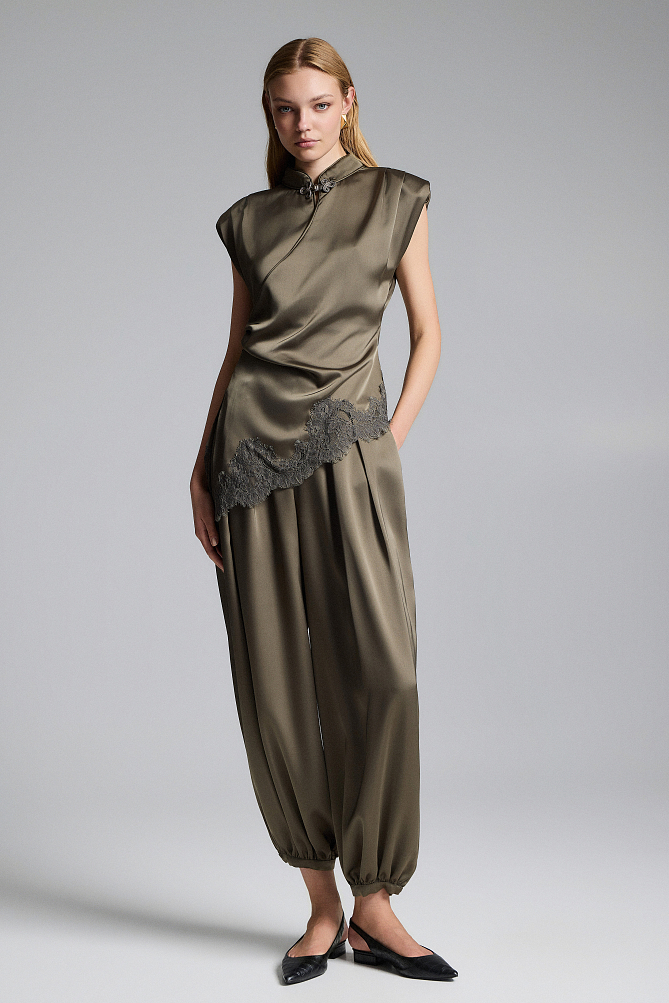 Satin balloon trousers - Gold label