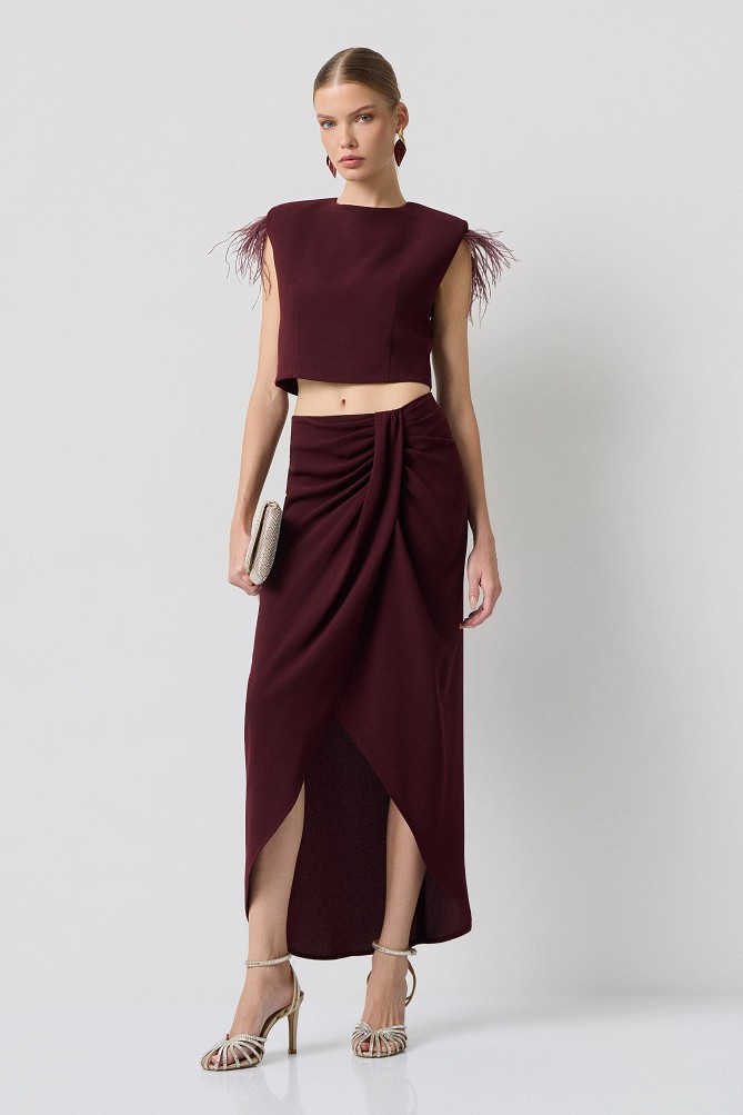 Ruched midi skirt - Gold label