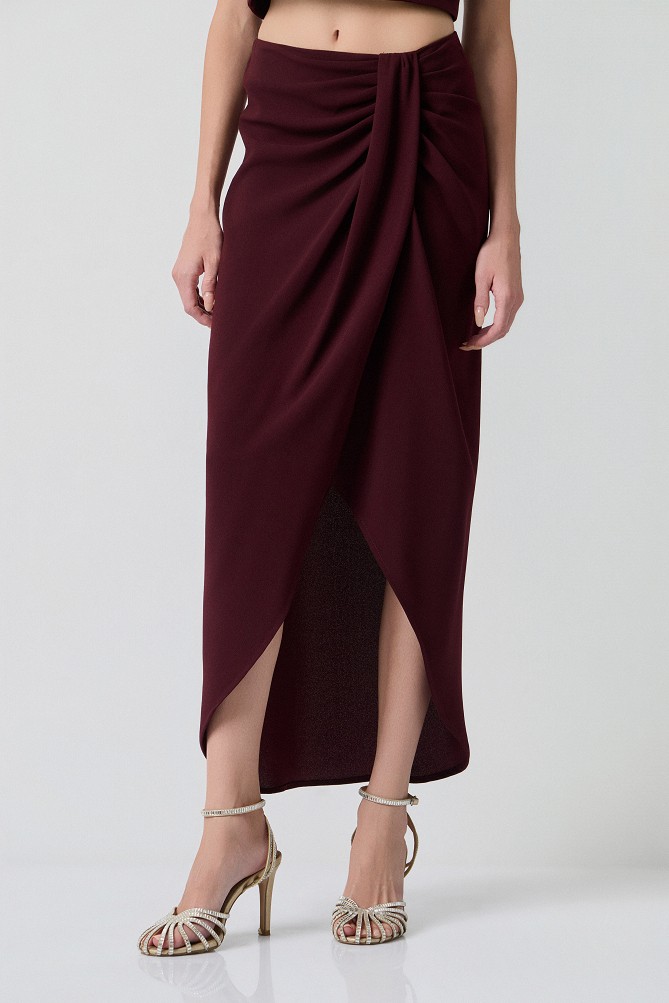 Ruched midi skirt - Gold label