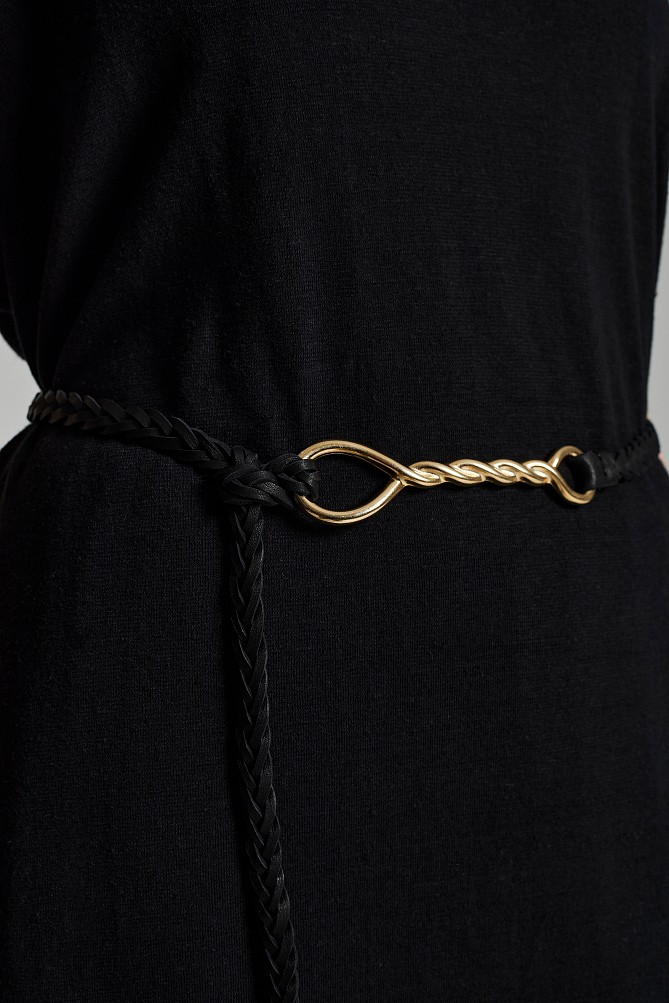 Thin braided belt