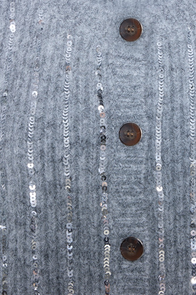 Πλεκτή ζακέτα με παγιέτες