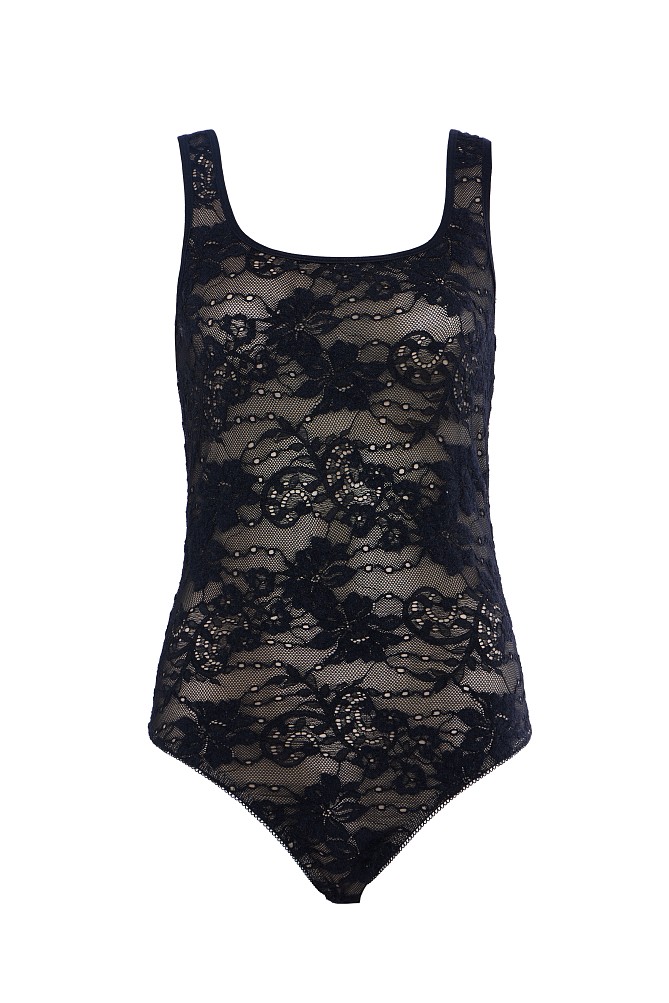 Αμάνικο κορμάκι με δαντέλα