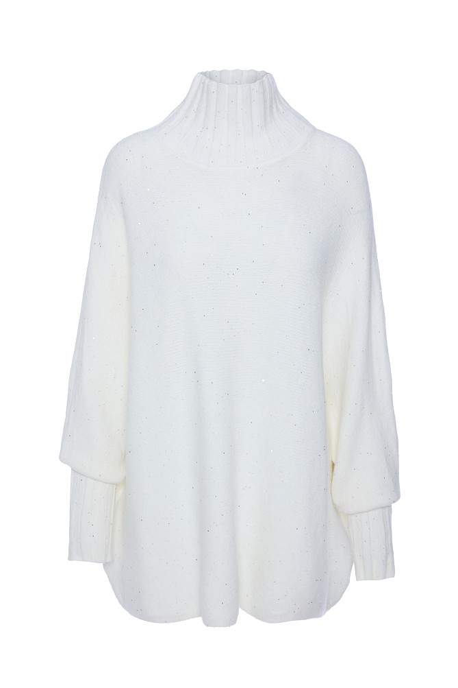 Oversized sequined sweater