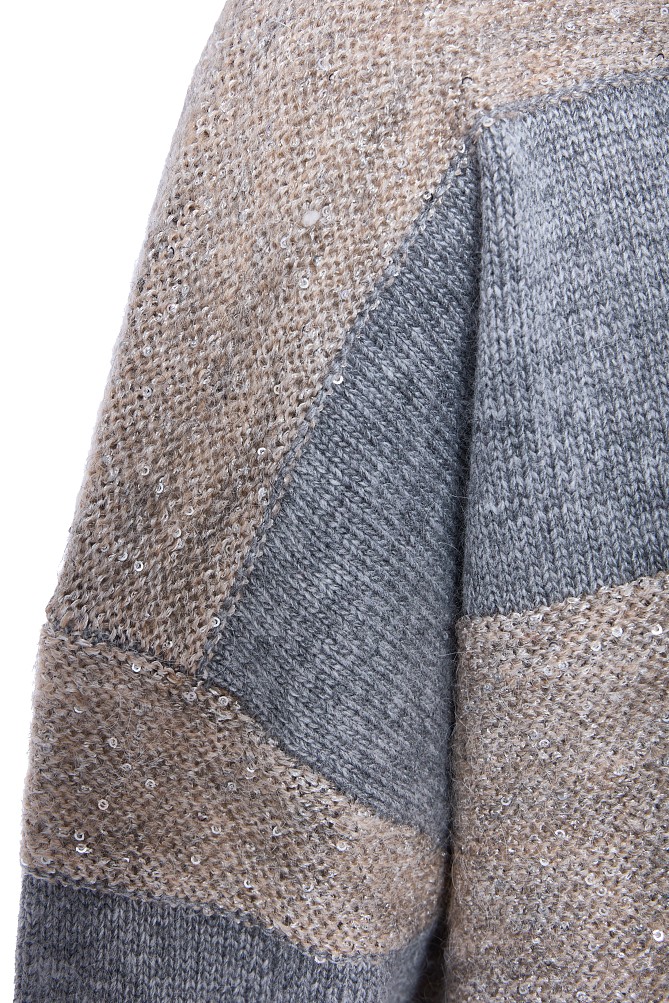 Ριγέ πουλόβερ με γιακά