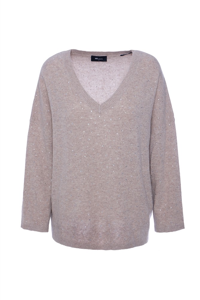 Μάλλινο πουλόβερ με στρας