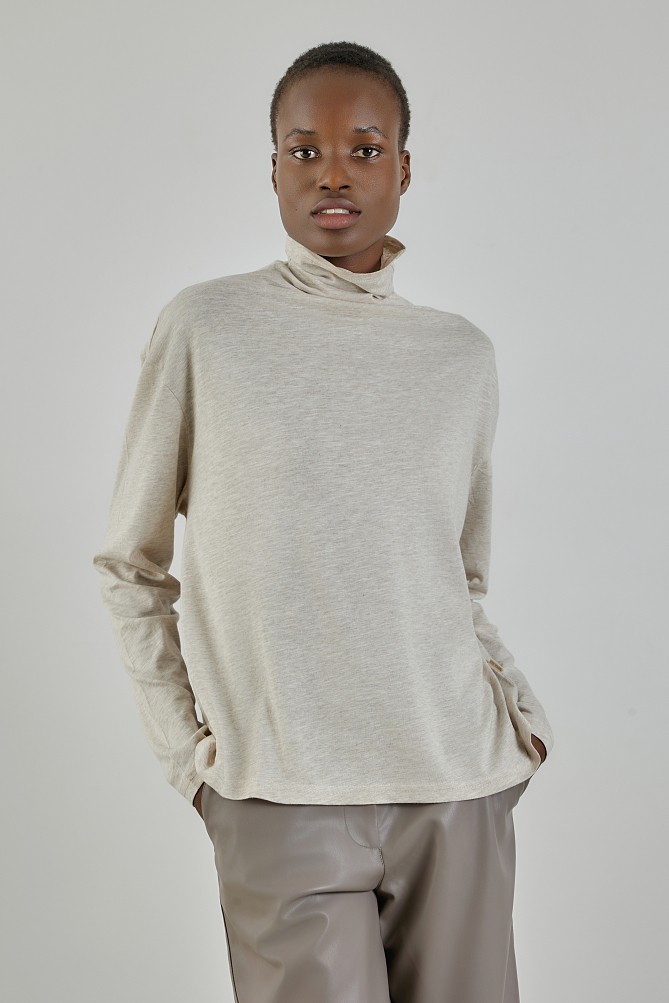 Long sleeves turtleneck blouse